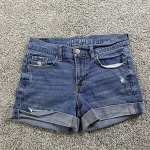 Aeropostale Shorts Womens 0 Blue Denim Low Rise Micro‎ Booty Jean Stretch Y2K